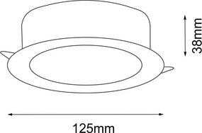 Antigo Tottori 8579 Beépíthető spotlámpa 1x10W/LED 4000K 1219lm IP44