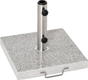 Outsunny Rozsdamentes Acél Napernyőtartó Fogantyúkkal, Félkör alakú Napernyőtartó, Napernyő súly Napernyőhöz Ø3.8-Ø4.8 cm, Teraszra, Balkonra, Kertbe,