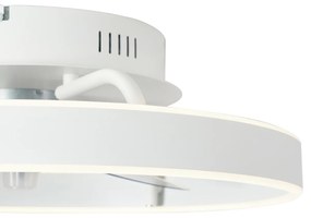 Mennyezeti ventilátor fehér 50 cm LED-del, fényerőszabályzóval és távirányítóval - Maddy