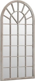 vidaXL homokszínű vas kerti tükör kültéri használatra 90 x 45 cm