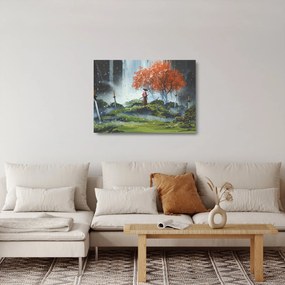 Üveg kép - A kardok kertjének illusztrációja (70x50 cm)