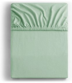 Világoszöld gumis jersey lepedő 120x200 cm Amber – Restilo