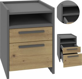 Éjjeliszekrény Altivo 1SW1SNO artisan-antracit éjjeliszekrény fiókos polc