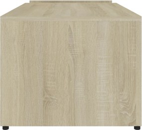sonoma tölgy színű szerelt fa dohányzóasztal 90 x 45 x 35 cm
