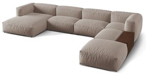 Bézs moduláris sarokkanapé (jobb oldali-U alakú) Martina – Micadoni Home