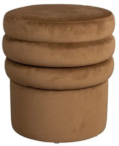 Barna bársony puff Aditi – Dutchbone