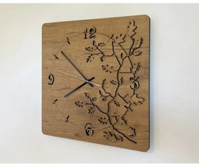 Li-Go 5499/DUB2 - Falióra 1xAA 40x40 cm tölgy