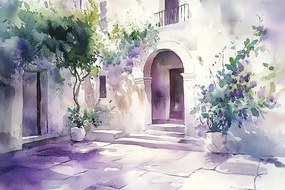 Vászonkép Canvas Építészet Dél Udvar Árkád Ház 120x80