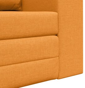 Padló Sofa Ágy 2 az 1-ben Sötét Sárga 148x71x83 cm Textil