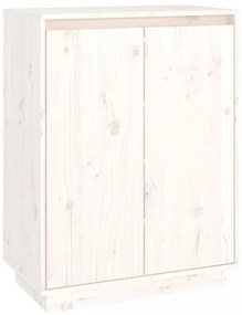 fehér tömör fenyőfa cipőszekrény 60 x 35 x 80 cm