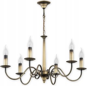 Udvari csillár Asti, kandeláber stílusú patinás arany báltermekbe