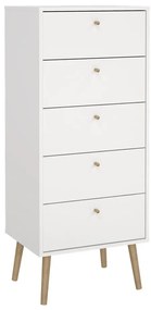 Fehér magas komód 50x120 cm Bodo – Tvilum