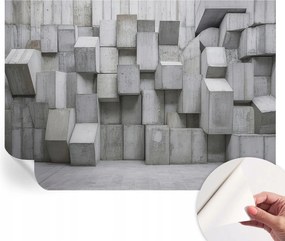 Fotótapéta Fali tapéta Hálószobába és Nappaliba Beton tömbök 208x146 cm
