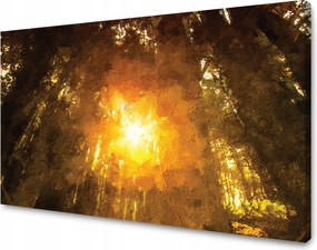 Vászonkép Erdő a nap tükrében Pasztell 60x40 cm Ajándéknak is tökéletes