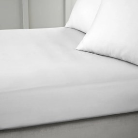 Világosszürke gumis pamut-szatén lepedő 150x200 cm Cotton Sateen – Bianca