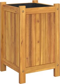 vidaXL tömör akácfa kerti virágtartó béléssel 31 x 31 x 50 cm