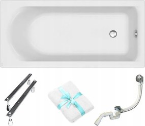 City by Cersanit téglalap alakú akril kád 160x75 lábszifon törölköző