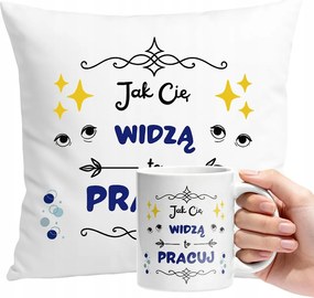 Bögre Szett Ajándék Párna, Ha Meglátnak, Dolgozz Ajándék Szöveg