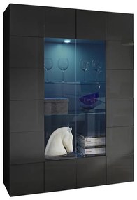 SERIAN vitrinszekrény antracit