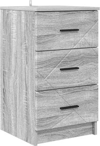 vidaXL Éjjeliszekrény fiókkal Szürke sonoma 38 x 38 x 66 cm Faanyag