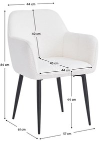 Étkezőszék Semir (fehér + fekete). 1119517