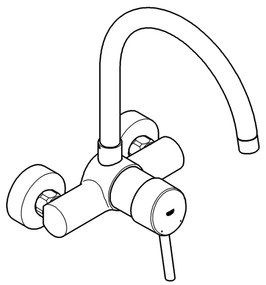 GROHE 32667001 - Mosogatócsaptelep CONCETTO 280 mm fényes króm