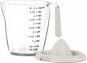 Kancsó mérőpohárral és facsaróval 1L világos Bézs citrusfacsaró