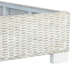 szürke természetes rattan ágykeret 180 x 200 cm