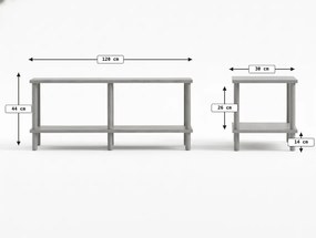 TV szekrény SOLE 120 cm, fehér