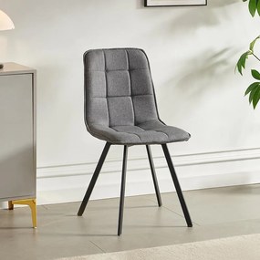 Catini LANDON Étkezőgarnitúra 6x szék + asztal, szürke/sötétszürke