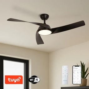 ZEVENTI - LED mennyezeti ventilátor AERYS  LED/24W/230V Wi-Fi Tuya fekete + távirányító