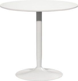 HOMCOM Kerek Étkezőasztal, Modern Étkezőasztal 2 Személyre, Bárasztal Acél Alappal, Csúszásmentes Lábpihentető, Kávézóasztal a Nappaliba, Ø80 x 75 cm,