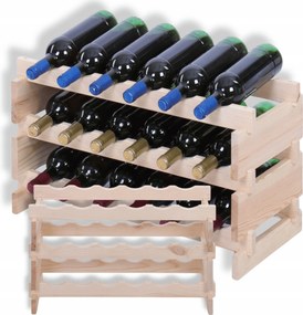 Bortartó állvány moduláris palacktartó állvány 3x6 Építs úgy, mint az építőkockák szerszámok nélkül