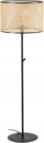 Faro Mambo állólámpa fekete/rattan, E27, magasság 1458 mm, IP20