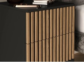 AKCE Éjjeliszekrény MEORATI 40x40cm, fekete/dub artisan II. osztály