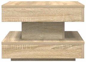 sonoma tölgy dohányzóasztal 360 fokban forgatható 50x50x34,5 cm