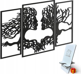 Áttört kép 3D Panelek Pár Fák Loft Stílus Fali Dekoráció Ajándék