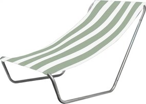 Összecsukható tengerparti napozóágy SAND, világoszöld csíkos