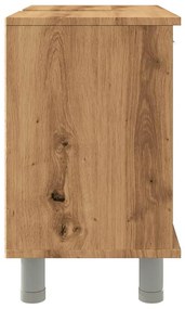 Fürdőszobai szekrény kézműves tölgy 60x32x53,5 cm műszaki fa