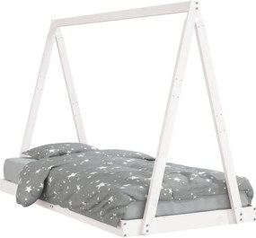 vidaXL fehér tömör fenyőfa gyerekágykeret 90x190 cm