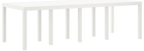 Kerti Asztal Fehér 250x100x73 cm Poly Rattan