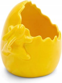 Húsvéti figura 12x10x11 sárga kerámia agyag tojás