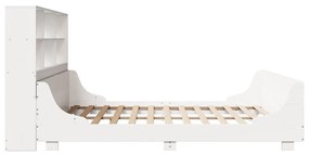 fehér tömör fa könyvespolcos ágy matrac nélkül 200 x 200 cm