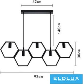 ELDLUX LP-89N Többágú Függesztett Lámpa IP20