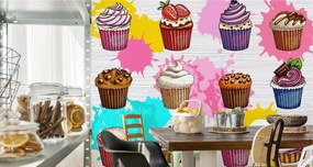 Cupcakes fotótapéta - VE360-240 - 360x240cm