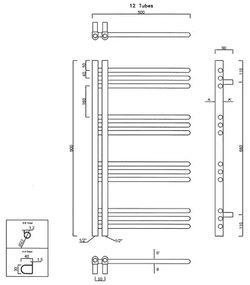 Sapho - Fürdőszobai radiátor DORLION 50x90 cm fényes króm
