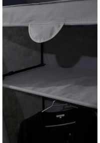 Szürke textil ruhásszekrény 90x160 cm Dara – Premier Housewares