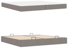 Ágykeret tárolóval Tópszínű 200 x 200 cm szövet