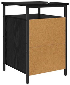 vidaXL Éjjeliszekrény 2 pcs Musta tammi 40 x 42 x 60 cm Faanyag