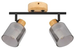 Brilagi - HYGGE spotlámpa 2xE14/15W/230V kaucsukfa/füstszínű